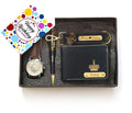 Your Name Customized Men's Gift Hamper Set With Wallet, Pen, and Watch