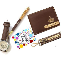 Personalized Men's Gift Hamper Set – Wallet, Watch & Pen – detail 2