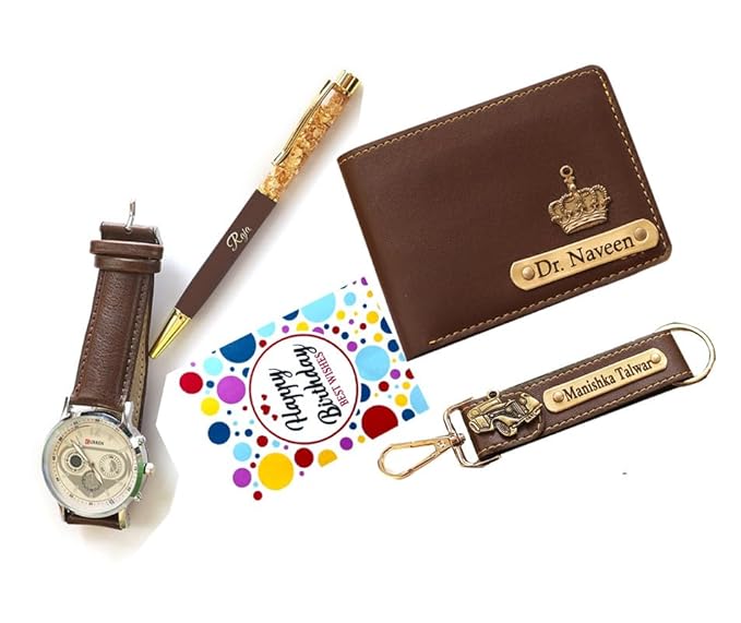 Personalized Men's Gift Hamper Set – Wallet, Watch & Pen – detail 2