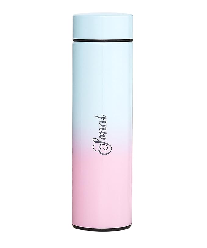 Personalized Name Engraved LED Temperature Stainless Steel Bottle 500ml