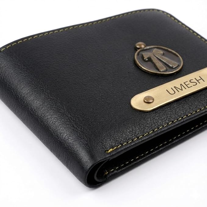 Personalized Wallet Gift Set for Men – Custom Name Leather Wallet, Pen & Keychain Combo |