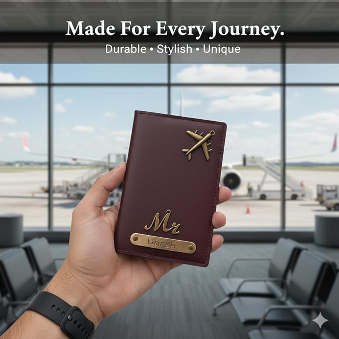 Custom Name Passport Cover for Men & Women