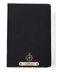 Personalized Black Leather Diary with Name