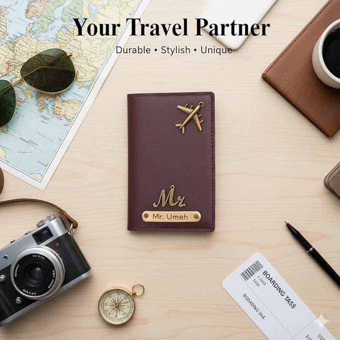 Custom Name Passport Cover for Men & Women