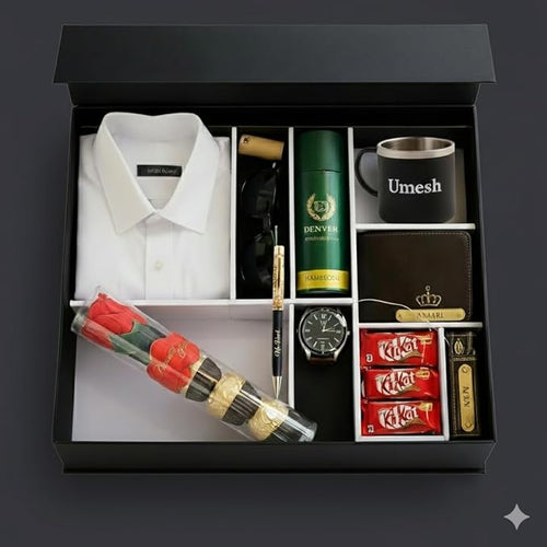 Personalized Couple Gift Hamper Set – Wallet, Watch, Mug & Perfume – detail 2