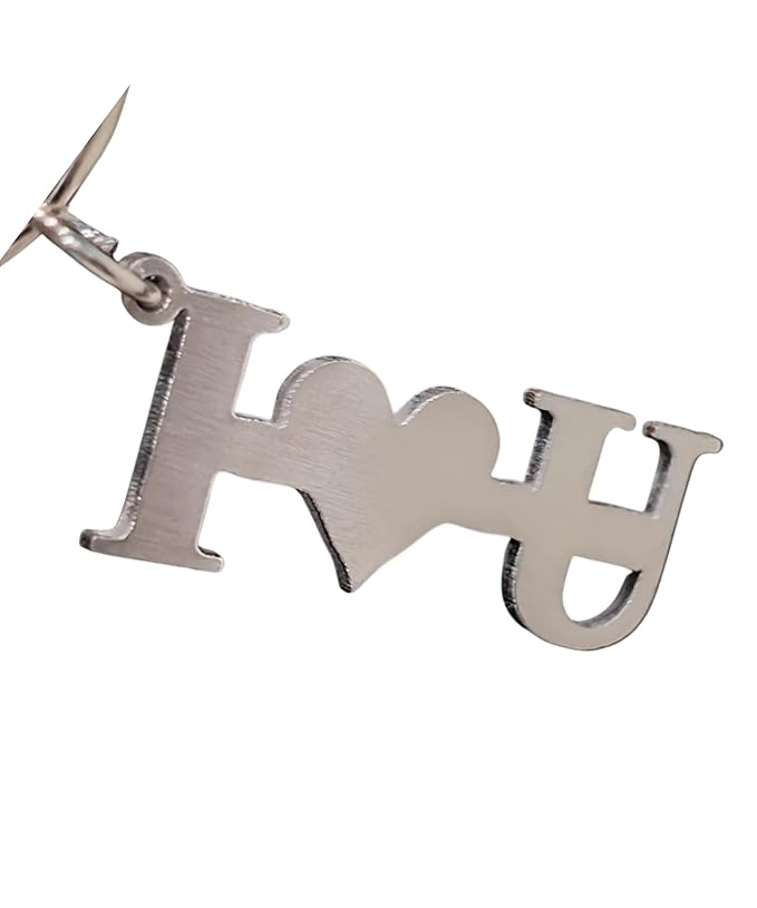 Personalized Stainless Steel keychain with 'I LOVE YOU'design with Name engraved - Best Gifting Choice for Couples, Ideal for Birthdays, Anniversaries,& Special Occasions.