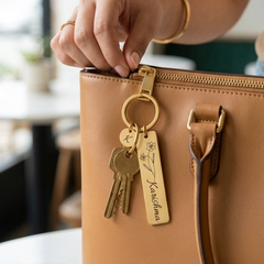 Personalized Stainless Steel Name Keychain – Custom Engraved Keyring