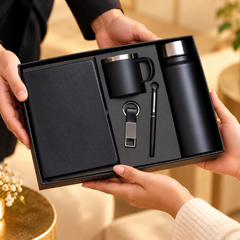 Premium 5-Piece Corporate Gift Set – Diary, Pen, Keychain, Steel Bottle & Cup
