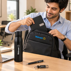Premium 5-Piece Corporate Gift Set – Backpack, Bottle, Diary, Pen & Keychain