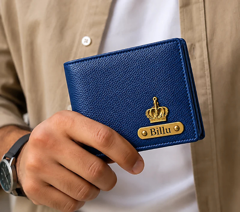 Personalized Men's Brown Leather Wallet – Custom Name Engraved