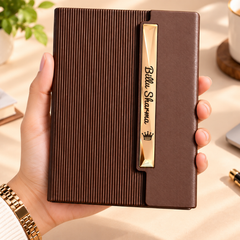 Marvel A5 Premium Ribbed Notebook with Metal Engraving Plate
