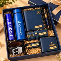 Personalized Premium Gift Hamper for Men with Wallet, Belt & Accessories