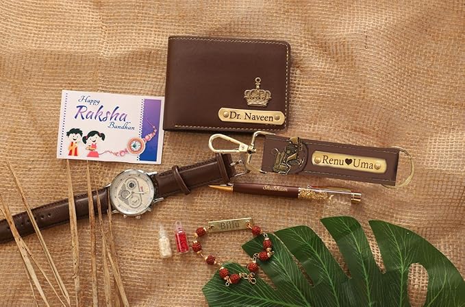 Personalized Men's Gift Hamper Set – Wallet, Watch & Pen – detail 3