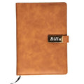 Personalized Leather Diary with Name Plate | Customizable Diary with Magnetic Lock
