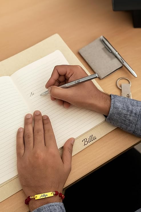 Your Name Customized PersonalizedWriting Notebook, Card Holder, Personalized Pen for Office - School, Returns Gifts, Customized Gifts