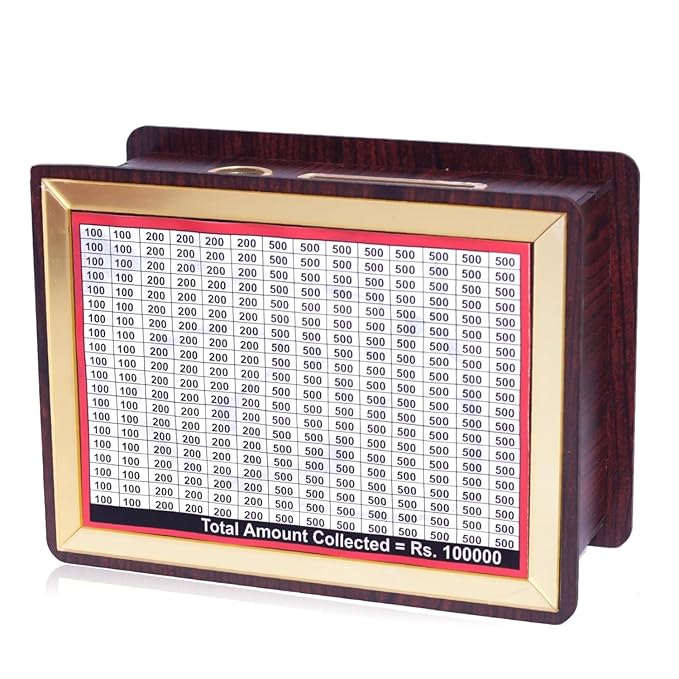 Customized Name and Image Personalized Wooden Money Bank for Kids and Adults Best Gift for Couple (with Out Customized)