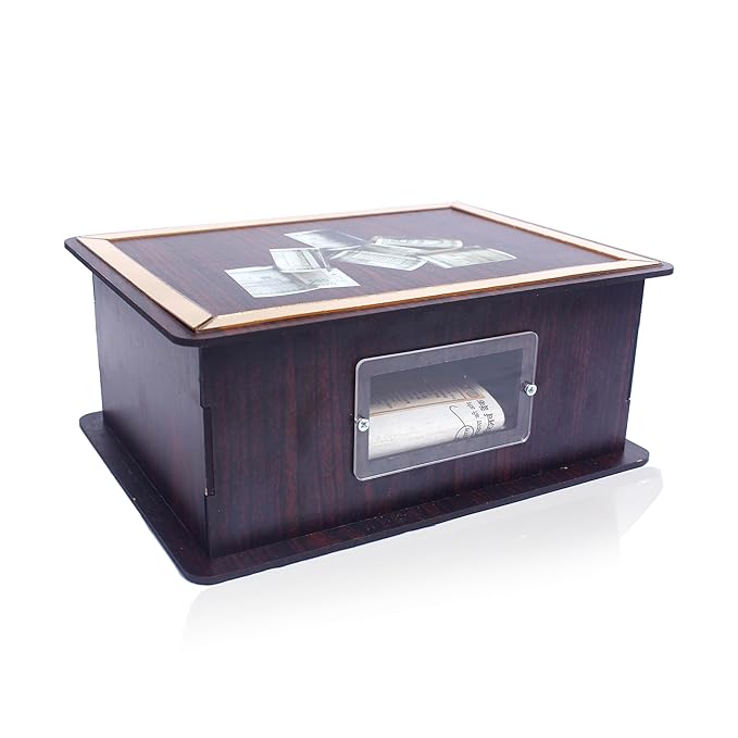 Customized Name and Image Personalized Wooden Money Bank for Kids and Adults Best Gift for Couple (with Out Customized)
