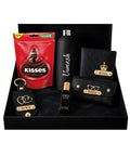 Personalized Men’s Gift Box Set with Wallet, Sunglasses Cover, Keychain, Bottle, Perfume & Chocolate