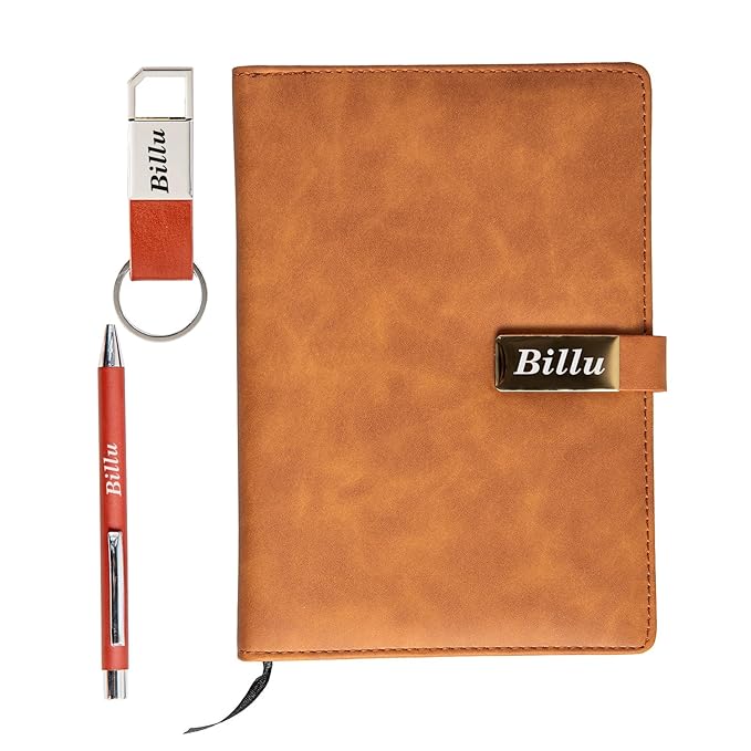 Personalized Men's Gift Hamper Set – Pen, Keychain & Diary – detail 2