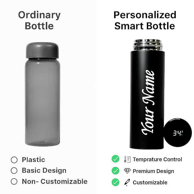 Personalized LED Temperature Steel Bottle – detail 3