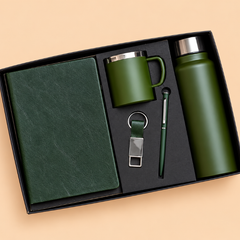 Premium 5-Piece Corporate Gift Set – Diary, Pen, Keychain, Steel Bottle & Cup