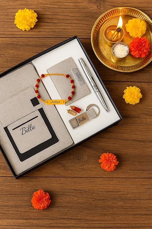 Your Name Customized PersonalizedWriting Notebook, Card Holder, Personalized Pen for Office - School, Returns Gifts, Customized Gifts