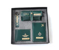 Your Name Customized Leather Unisex Passport Holder, Sunglasses Cover and Men's Wallet with Key Chain, Gifts, Personalized Gifts (Green)