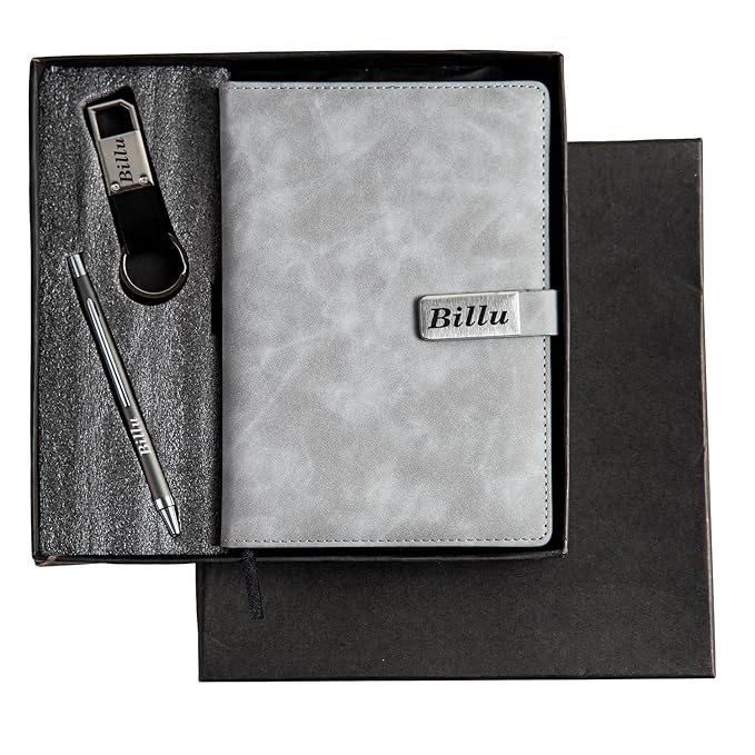 Personalized Men's Gift Hamper Set – Pen, Keychain & Diary – detail 6