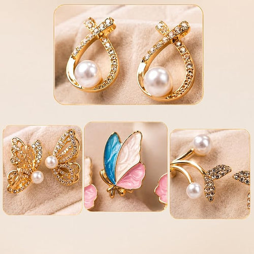 Customized Earrings Gift Set with Name Engraved Jewelry Box | Designer Stud Earrings Combo for Women & Girls | Personalized Jewelry Organizer Box Gift for Birthday, Anniversary