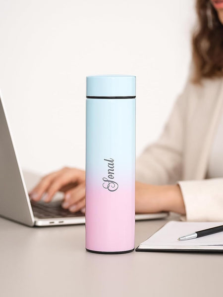 Personalized LED Temperature Steel Bottle – Custom Name, Multicolour – detail 2