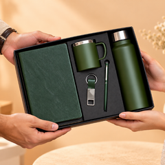 Premium 5-Piece Corporate Gift Set – Diary, Pen, Keychain, Steel Bottle & Cup