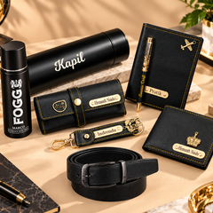 Personalized Premium Gift Hamper for Men with Wallet, Belt & Accessories