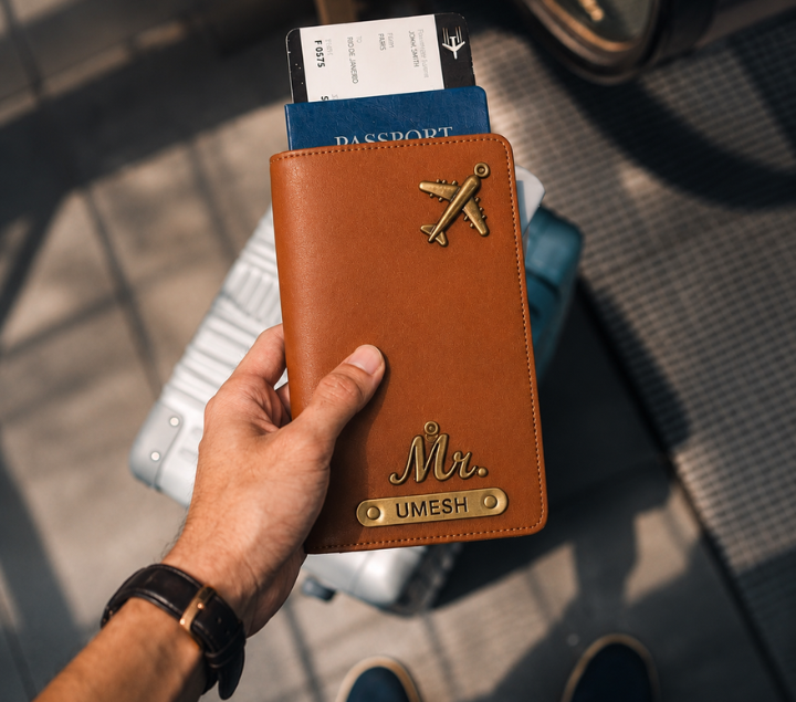 Personalized Passport Cover – Custom Name, Assorted Colours