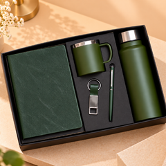 Premium 5-Piece Corporate Gift Set – Diary, Pen, Keychain, Steel Bottle & Cup