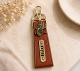 Personalized Men's Keychain – Custom Everyday Essential, Brown & Black