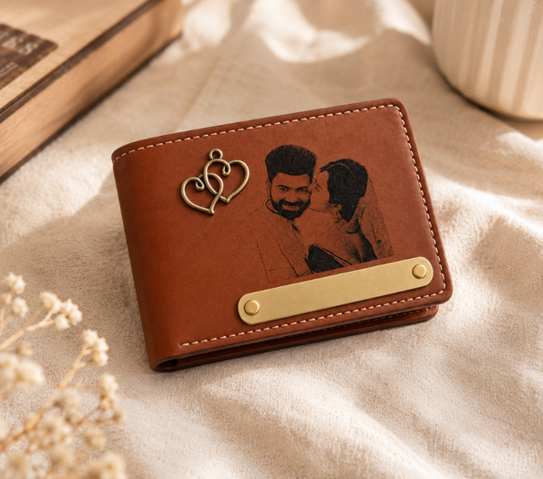 Personalized Leather Wallet – Custom Name Men's Wallet