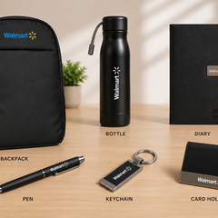 Premium 5-Piece Corporate Gift Set with Backpack, Bottle, Diary, Pen & Keychain
