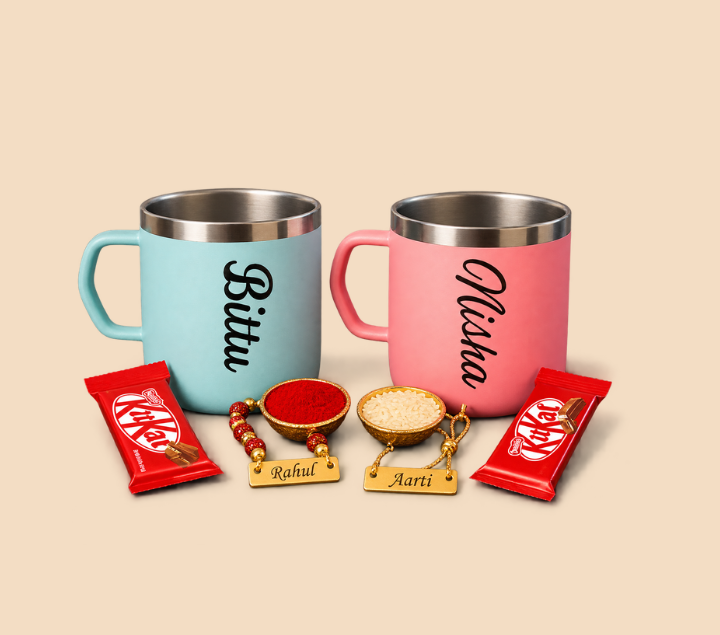 Personalized Couple Coffee Mug & Treat Gift Hamper