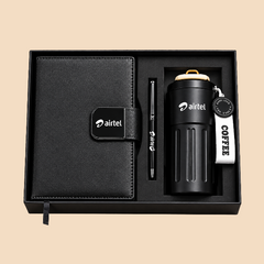 Premium Executive Coffee Gift Set with Thermal PU Notebook & Temperature Display Flask – 460ml
