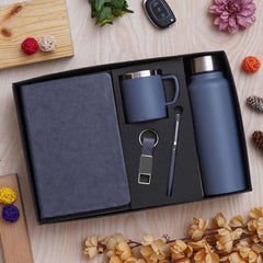 Premium 5-Piece Corporate Gift Set with Diary, Pen, Keychain, Steel Bottle & Cup