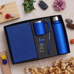 Premium 5-Piece Corporate Gift Set with Diary, Pen, Keychain, Steel Bottle & Cup