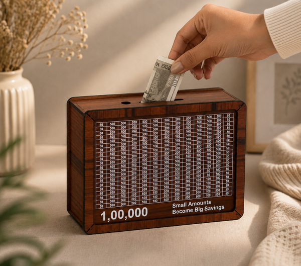 Personalized Wooden Money Bank for Kids – Classic Custom Name Design